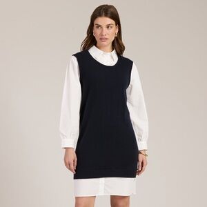 Tyler böe 100% Cashmere with White Shirting Dress